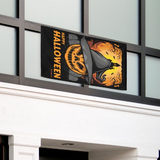 Spooky Pumpkin Halloween Banner (Buitenkant Gebouw)