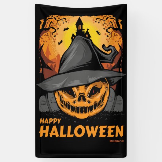 Spooky Pumpkin Halloween Banner (Verticaal)