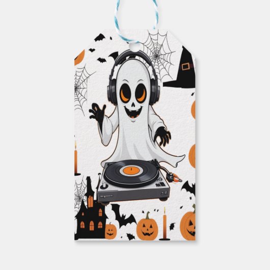 Spooky Pumpkin Halloween Cadeaulabel (Achterkant)