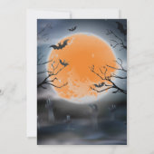 Spooky Pumpkin Halloween Party Kaart (Achterkant)