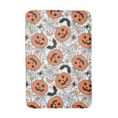 Spooky Pumpkin Halloween Pattern Badmat (Voorkant Verticaal)