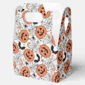 Spooky Pumpkin Halloween Pattern Bedankdoosjes (Geopend)