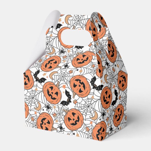 Spooky Pumpkin Halloween Pattern Bedankdoosjes (Voorkant Zijde)