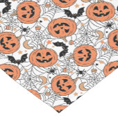 Spooky Pumpkin Halloween Pattern Korte Tafelloper (Hoek)