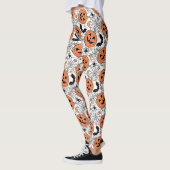 Spooky Pumpkin Halloween Pattern Leggings (Links)