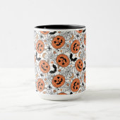 Spooky Pumpkin Halloween Pattern Mok (Midden)