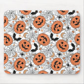 Spooky Pumpkin Halloween Pattern Muismat (Voorkant)