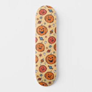 Spooky Pumpkin Halloween Pattern Persoonlijk Skateboard