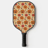 Spooky Pumpkin Halloween Pattern Pickleball Paddle (Voorkant)