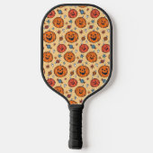 Spooky Pumpkin Halloween Pattern Pickleball Paddle (Achterkant)