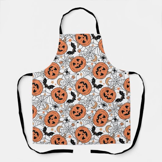 Spooky Pumpkin Halloween Pattern Schort (Voorkant)