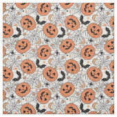 Spooky Pumpkin Halloween Pattern Stof (Swatch)