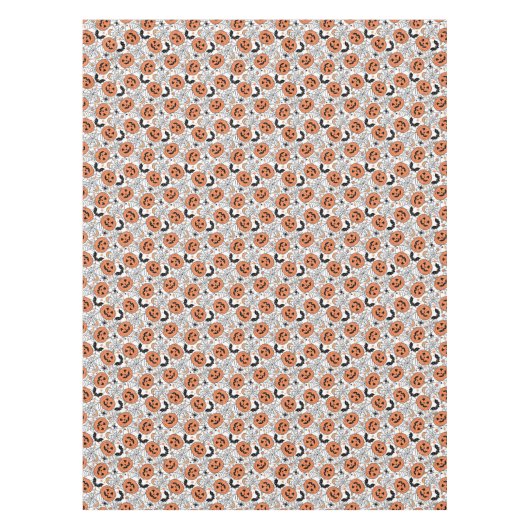 Spooky Pumpkin Halloween Pattern Tafelkleed (Voorkant)