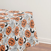 Spooky Pumpkin Halloween Pattern Tafelkleed (Voorbeeld)