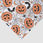 Spooky Pumpkin Halloween Pattern Tissuepapier (Detail)