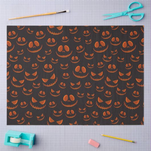 Spooky Pumpkin Halloween Series Design 54 Tissuepapier (Craft)