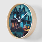 Spooky Pumpkin Halloween Wall Clock (Hoek)
