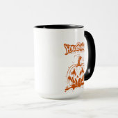  spooky pumpkin Halloween white orang Mok (Voorkant rechts)