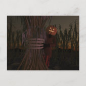 Spooky Pumpkin Head Scarecrow Briefkaart (Voorkant)