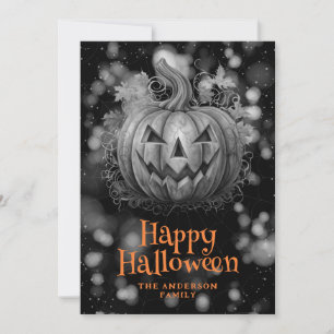 Spooky Pumpkin Jack O' Lantern Halloween Kaart