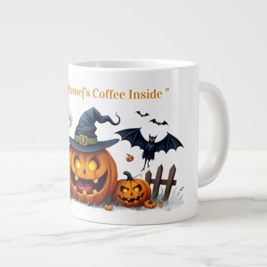 Spooky Pumpkin Magic Mug Grote Koffiekop (Voorkant rechts)