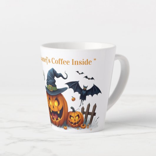 Spooky Pumpkin Magic Mug Latte Mok (Rechterhoek)
