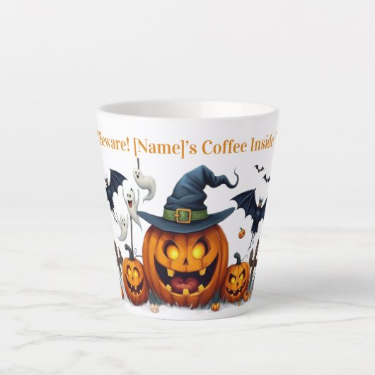 Spooky Pumpkin Magic Mug Latte Mok (Voorkant)