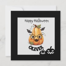 Spooky Pumpkin met bril Halloween-kaart