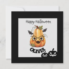 Spooky Pumpkin met bril Halloween-kaart