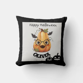 Spooky Pumpkin met bril Halloween Kussen