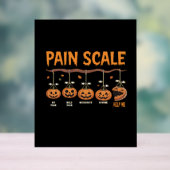 Spooky Pumpkin Pain Scale Trauma Nurse Triage Hall Acryl Bord (Neutraal)
