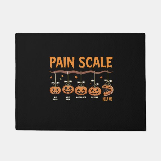 Spooky Pumpkin Pain Scale Trauma Nurse Triage Hall Deurmat (Voorkant)