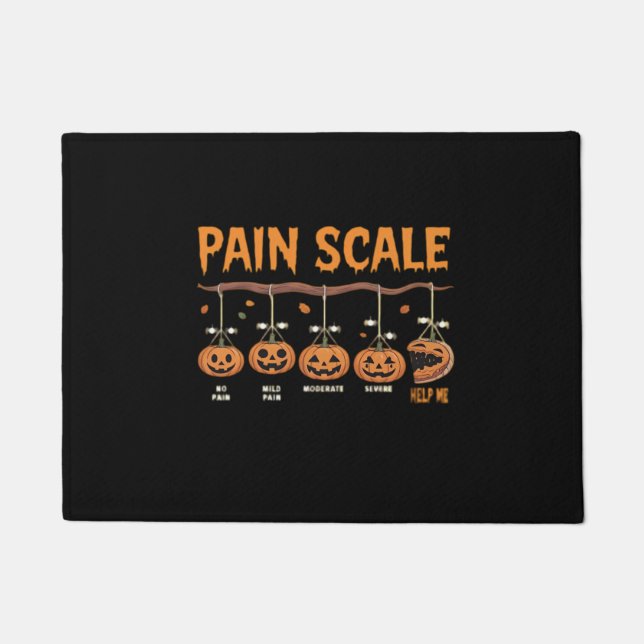 Spooky Pumpkin Pain Scale Trauma Nurse Triage Hall Deurmat (Voorkant)