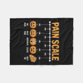 Spooky Pumpkin Pain Scale Trauma Nurse Triage Hall Fleece Deken (Voorkant (Horizontaal))