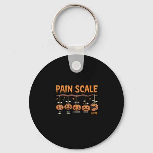 Spooky Pumpkin Pain Scale Trauma Nurse Triage Hall Sleutelhanger (Voorkant)