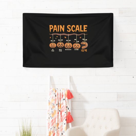 Spooky Pumpkin Pain Scale Trauma Nurse Triage Hall Spandoek (Insitu)