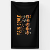 Spooky Pumpkin Pain Scale Trauma Nurse Triage Hall Spandoek (Verticaal)