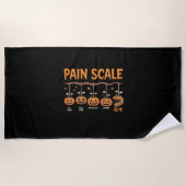 Spooky Pumpkin Pain Scale Trauma Nurse Triage Hall Strandlaken (Voorkant)