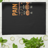 Spooky Pumpkin Pain Scale Trauma Nurse Triage Hall Theedoek (Gevouwen)