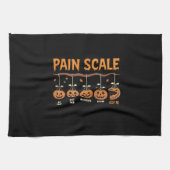 Spooky Pumpkin Pain Scale Trauma Nurse Triage Hall Theedoek (Horizontaal)