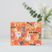 Spooky Pumpkin Patch Briefkaart (Staand voorkant)
