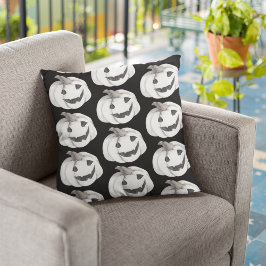 Spooky Pumpkin Pattern | Happy Halloween Buitenkussen