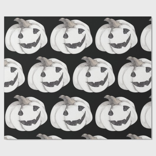 Spooky Pumpkin Pattern | Happy Halloween Cadeaupapier (Vlak)