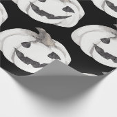 Spooky Pumpkin Pattern | Happy Halloween Cadeaupapier (Hoek)