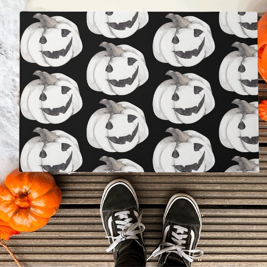 Spooky Pumpkin Pattern | Happy Halloween Deurmat