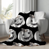 Spooky Pumpkin Pattern | Happy Halloween Fleece Deken