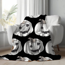 Spooky Pumpkin Pattern | Happy Halloween Fleece Deken