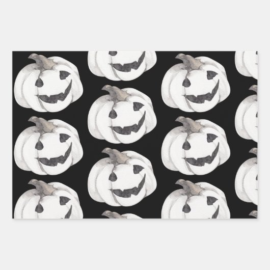 Spooky Pumpkin Pattern | Happy Halloween Inpakpapier Vel (Voorkant 3)