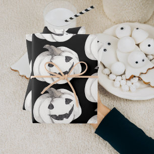 Spooky Pumpkin Pattern Happy Halloween Inpakpapier Vel