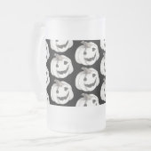 Spooky Pumpkin Pattern | Happy Halloween Matglas Bierpul (Voorkant links)
